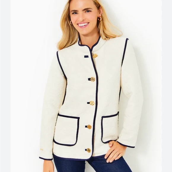 Lilly Pulitzer Georgine Quilted Jacket PreppyChic Resortwear NWT Size 4 - Picture 2 of 8